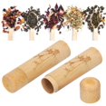 thumbnail image 4 of Bamboo Tube Tea Canisters Tea Canister Environmentally Durable 2PCS For  Spices Various Nuts Coffee Beans Bamboo Pattern, 4 of 8