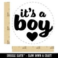 thumbnail image 2 of It's a Boy Baby Shower Party Self-Inking Rubber Stamp Ink Stamper - Orange Ink - Small 3/4 Inch, 2 of 7