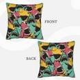 thumbnail image 3 of Bingfone Angry Shark Pattern Linen Throw Pillow Covers Cushion Case Pocket Button Vintage Farmhouse Pillowcase for Sofa Couch Bed 16"x16", 3 of 9