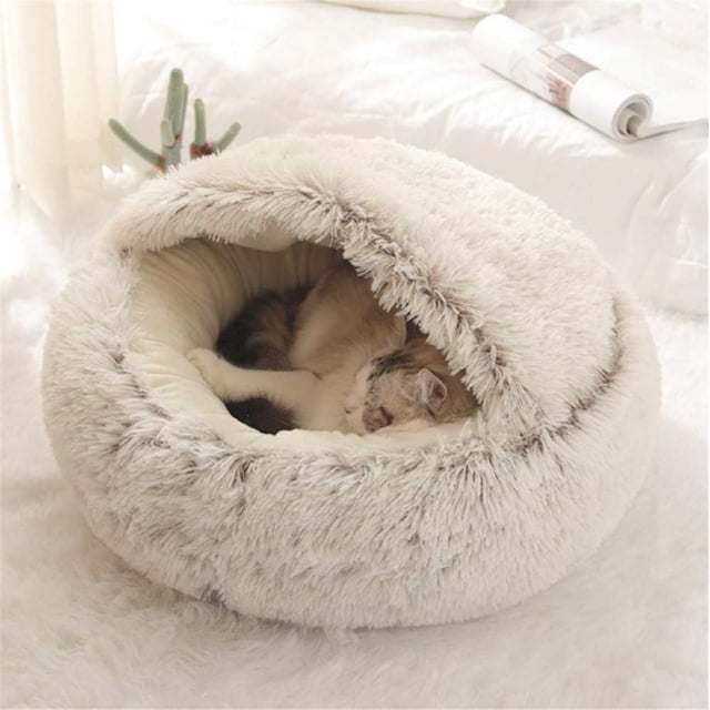 Cama para animales, cama mullida para gatos, felpa suave, 40 x 40 cm, tamaño 40 x 40 cm