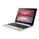 ASUS Chromebook Flip C100PA-DB02 - Conception de Flip - RK3288C - Chrome OS - Mali-T764 - 4 GB RAM - 16 GB Emcc - 10.1" IPS Écran Tactile 1280 x 800 - Wi-Fi 5 - Argent – image 2 sur 12
