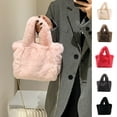 thumbnail image 2 of Faraee Fluffy Tote Bag for Woman Plush Shoulder Handbag Chic Evening Top Handle Totes for Prom, 2 of 5