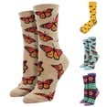 thumbnail image 4 of TIEVOSA Print Socks for Women Girls Butterfly Print Colorful Pattern Novelty Cute, 4 of 4