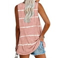 thumbnail image 3 of TrendVibe365 V Neck Tank Tops for Women Summer Tunic Stripe Shirts Sleeveless Tees Blouse V Neck Tshirts Loose Fit Pullovers Outfits, 3 of 4
