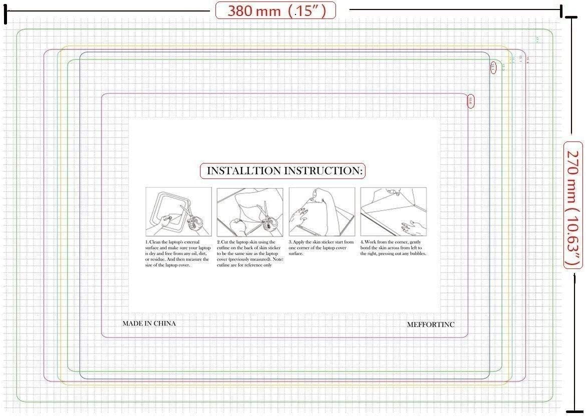 Autocollant Pour Ordinateur Portable Motif Notes De Musique - Compatible 12-15 Pouces, Protection Et Décoration, Inclus Skins Repose-Poignet