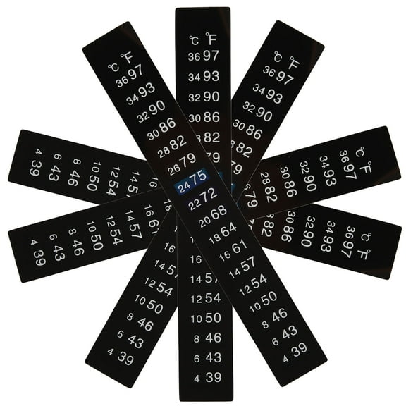 FONDOTIN Temperature Measuring Indicator Strips Thermometer Strip Assorted Color 5Pcs