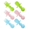 6Pcs Baby Fork and Spoon Set, MoHern Silicone Baby Utensils, Baby Led Weaning Feeding Supplies