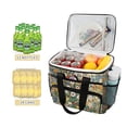 thumbnail image 2 of FORMRS Insulated Cooler Bag 24 Cans Capacity Soft Leakproof Lunch Box with Side Pockets, Beige Floral Garden, 2 of 7