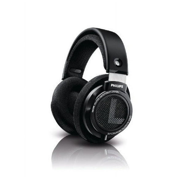 Philips Wired SHP9500 HiFi Precision Stereo Over Ear Headphones Studio, 3m Cable, 50mm Drivers, Black
