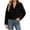S82 Black, variant on Womens Faux Suede Fringe Jacket Western Cowboy Style Lapel Collar Button Front Cropped Coat Casual Boho Outerwear for Fall Festival Concert Black,XS