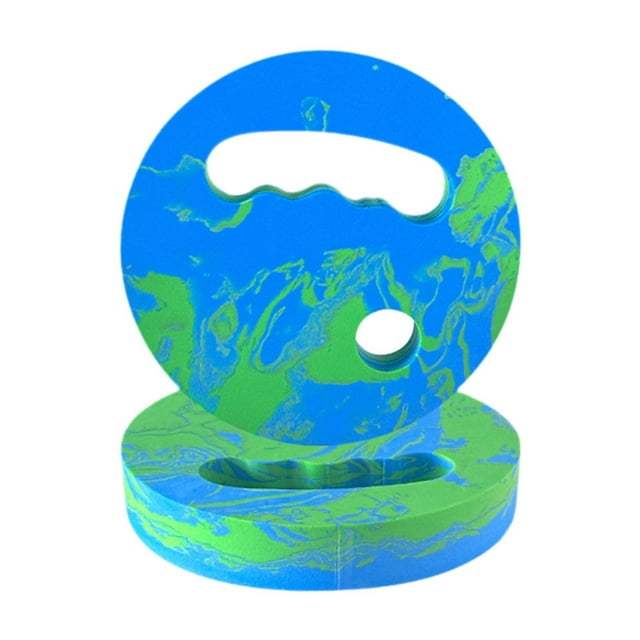Discos de ejercicios acuáticos, discos de natación de espuma EVA, equipo aeróbico cómodo, resistencia de piscina para entrenamiento acuático de verano Azul Verde