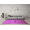 thumbnail image 3 of Ahgly Company Indoor Round Oriental Purple Industrial Area Rugs, 8' Round, 3 of 4
