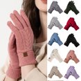 thumbnail image 2 of Winter Gloves Woolen Gloves Outdoor Cold Proof Pattern Knitting Gloves Versatile Plush Warm Winter Gloves, 2 of 2