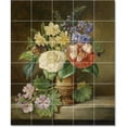 thumbnail image 1 of Ceramic Tile Mural-Franz Xaver Petter Flowers Painting 40. 24" w x 18" h using (12) 6 x 6 ceramic tiles, 1 of 3
