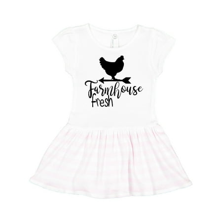

Inktastic Farmhouse Fresh Chicken Gift Toddler Girl Dress