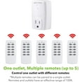 thumbnail image 2 of BN-LINK Mini Wireless Remote Control Outlet Switch Power Plug in for Household Appliances, Wireless Remote Light Switch, LED Light Bulbs, White (2 Remotes + 5 Outlets) 1250W/10A, 2 of 8