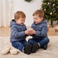 thumbnail image 6 of Abcomgle Kids Puffer Jacket Girls Cute Bear Ears Hooded Baby Girls' Outerwear Jackets & Coats Lightweight Puffer Padded Baby Winter Jacket Winter Warm Infant Puffer Coat, 6 of 7