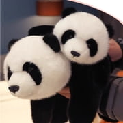 Realistic Panda Plush Toy - 12 Lifelike Stuffed Animal for Stress Relief & Collectors (Soft Emotional Support Gift for Kids/Adults)