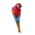 thumbnail image 2 of Patio Wall Decorations Outdoor Bird Wall Decor Colorful Parrot Figurine Tropical Wall Art Hanging Decor for Home Garden Balcony Red 1 Pack, 2 of 7