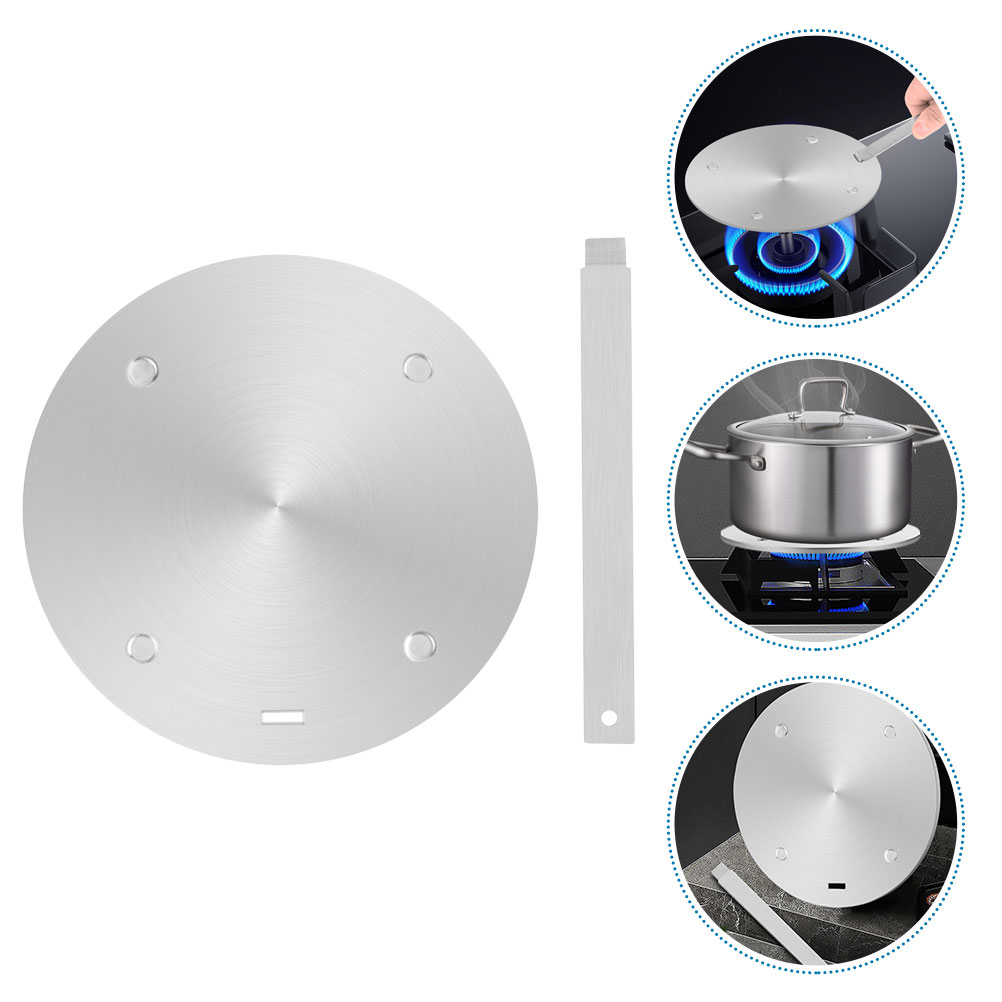 Yongwei Glass Cookware Set with Stainless Steel Induction Plate and Removable Handle
