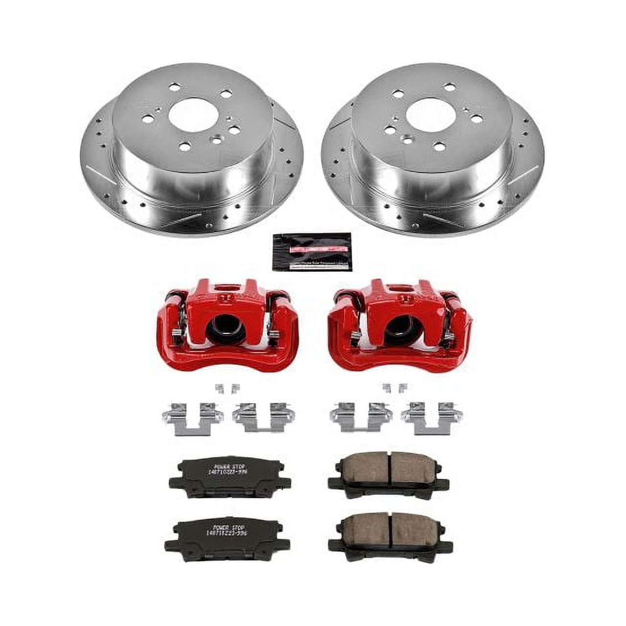 PowerStop Rear Z23 Evolution Sport Brake Pad and Rotor Kit with Red Powder Coated Calipers Fits: TOYOTA Select Models KC5333