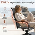 thumbnail image 6 of Pirecart Padded Patio Swivel Chairs Set of 4, Outdoor Dining Chairs W/ Metal Frame & Armrest, 360° Rotation, High Back Textilene Patio Dining Chairs, Gray, 6 of 8