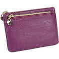 thumbnail image 2 of Women's PU Leather Coin Purse,Triple Zipper Pocket Size Pouch, Change Card Holder Wallet, 2 of 5