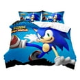 thumbnail image 1 of Bedding set supersonic sonic cartoon anime bed sheet quilt set, 1 of 5