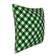 thumbnail image 2 of Xecao Green Argyle Plaid Print Soft Velvet Decorative Throw Pillow Covers, Square Cushion Cases for Bed, Sofa, Living Room, Car, and Indoor Outdoor Use-18"x18", 2 of 8