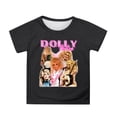 thumbnail image 3 of Oceanwell Toddler Kids Boys Girls Dolly Shirts Country Music Legend T-Shirt Crewneck Short Sleeve Casual Tops Shirts Blouse Black 3-4 Years,10-11 Years,Black, 3 of 3