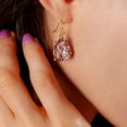 thumbnail image 5 of Humble Chic Rose Gold Druzy Earrings for Women Dangling - Druzy Teardrop Dangles, 5 of 9