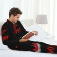 thumbnail image 6 of Pofeuu Happy Halloween2 Print Men's Long Sleeve Pajama Set Pijamas Para Hombres Pijamas Para Hombres Mens Pajamas Set-Medium, 6 of 7