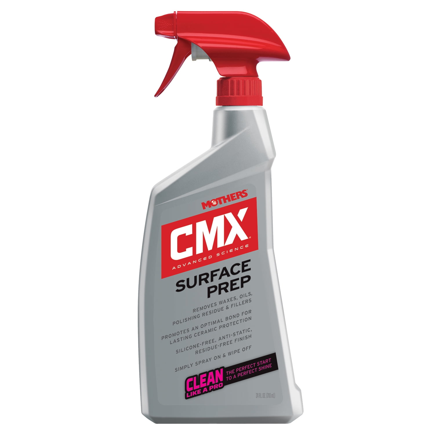 Mother's 01224/155200 CMX Surface Prep Spray 24 oz. and Mother's Microfiber Ultra-Soft Polishing Cloth