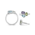 thumbnail image 2 of 1.33 Carat (Ctw) Blue Topaz, Peridot, and Amethyst Ring in Sterling Silver for Women, 2 of 6
