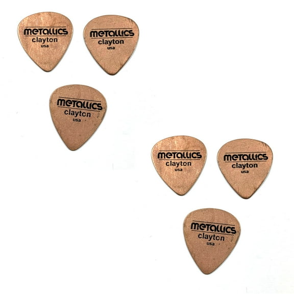 Clayton Guitar Picks Metallics Copper 6-Pack