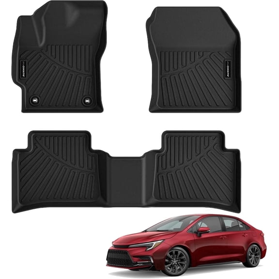 All Weather Floor Mat Fit for Toyota Corolla(Include Hybrid Exclude Hatchback) 2020-2025 2026 TPE Rubber Liners Corolla Accessories All Season Guard Odorless Anti-Slip Liner Black
