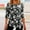 1# Black cheap stuff under 5 dollars, variant on Womens Tops 3/4 Length Sleeves Boho Western Tops Vintage Floral Side Twist Knot Blouses Dressy Casual Fall Shirt Tee