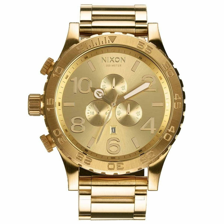 Nixon Men's A083502 51-30 Chrono Gold Dial Yellow Gold Steel