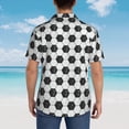 thumbnail image 6 of Balery Soccer Print Men's Hawaiian Shirts Short Sleeve Beach Shirt Relaxed Fit Vacation Button Down Shirts-X-Large, 6 of 9