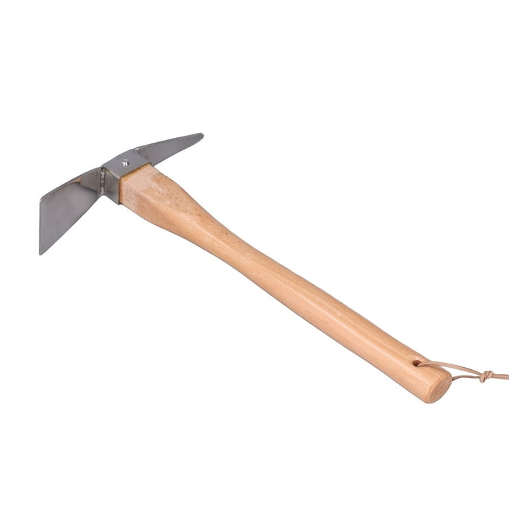 Domqga Pick Axe Simple Practical Fine Workmanship Stainless Steel Wood Material Digging Tools,Hoe Garden Tool,Digging Tools