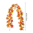 thumbnail image 3 of RBCKVXZ Fall Leaves Garland for Fall Decor - 5.8 ft Artificial Autumns Leaves Vines for Halloween Thanksgiving Decor, Home Mantel Dinner Fireplace Decoration (Red), 3 of 7