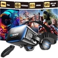 thumbnail image 1 of Traje de Gafas VR 3D, Gafas de Realidad Virtual 3D con auriculares, Realidad Virtual inmersiva para Juegos y películas, Auriculares 3D VR con Control remoto Bluetooth para TV, Películas, Juegos, 1 of 13