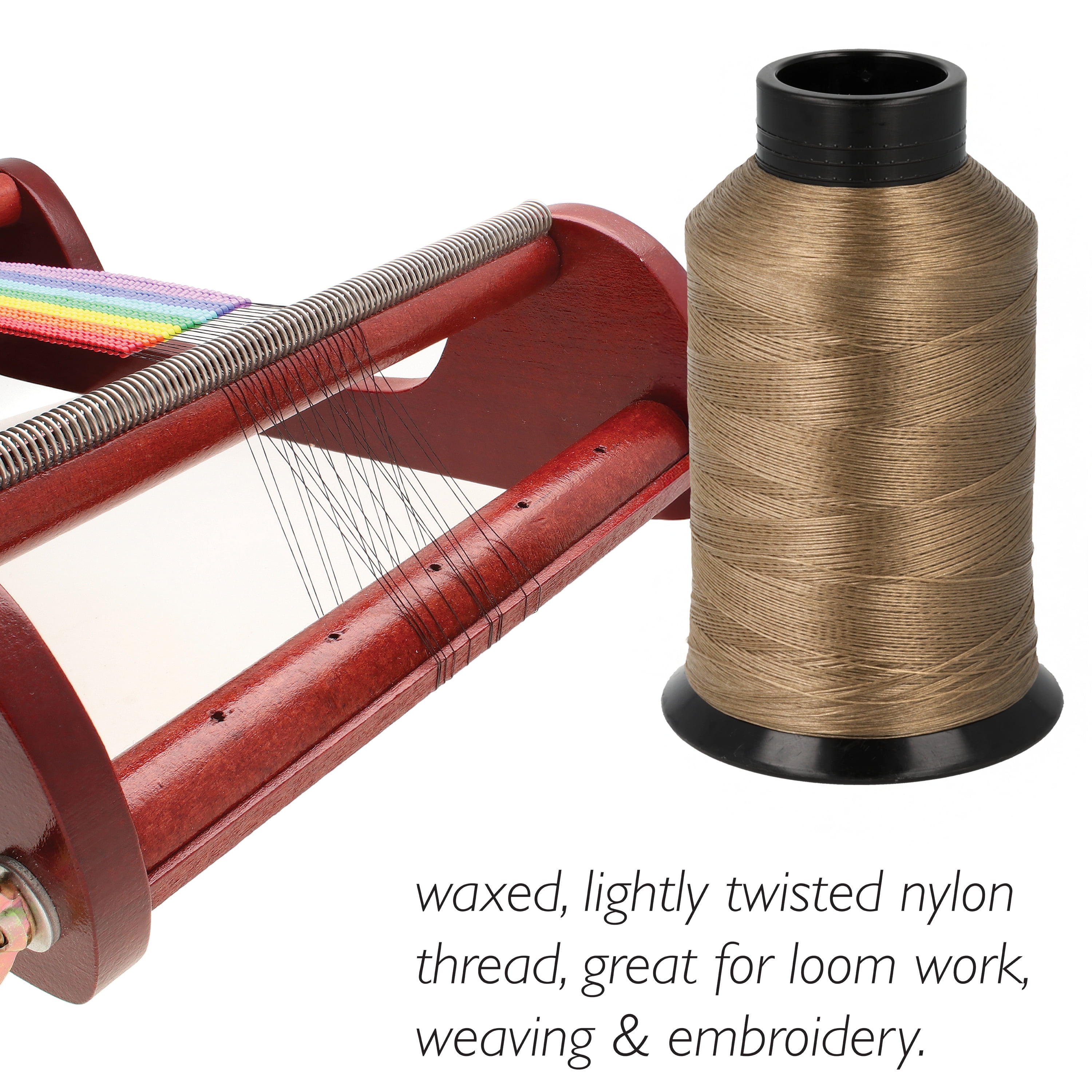 The Beadsmith Nymo Thread – Ash Color – Size D, .30mm Diameter, 3oz Cone, 1584 Yards/1448 Meters – Made of Nylon – Bead Embroidery & Weaving, Off Loom & Loom Work and DIY Craft Projects