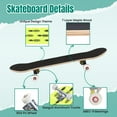 thumbnail image 4 of 31'' Complete Skateboard 7 Layer Canadian Maple Double Kick Deck Skateboards summer black pineapple striped yellow Fruit Skate Board for Beginner Adult Gifts, 4 of 5