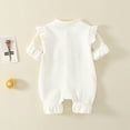 thumbnail image 6 of Zwiiyzr 2025 Infant Baby Girl Boy One Piece Outfit Solid Romper Long Sleeve Onesie Cotton Jumpsuit Outfits Baby Clothes Gray, 6 of 7