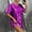 Purple, variant on Delayuji Women's Oversized T-shirt Drop Shoulder Spring Outfits Loose Tee Dress Long T Shirt Summer Concert Music Festival Glittering Nightclub Pink