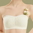 thumbnail image 2 of PENGXIANG Women‘s Solid Color Strapless Bra  Enhanced Bust Appearance  Non Slip  Thin Bandeau  Push Up Bra, 2 of 5
