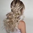 thumbnail image 2 of Conjunto de horquillas para el pelo de aleación de perlas hechas a mano de estilo europeo y americano para novias, conjunto de siete piezas para bodas, combinación de horquillas para el pelo, 2 of 5