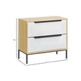 thumbnail image 2 of Ilios Innova | Buró Cajonera Moderna con 2 Cajones Blancos, Estructura de Acero y MDF, Mesa Auxiliar para Recámara, Oficina o Sala, Diseño Nórdico Funcional, 2 of 9