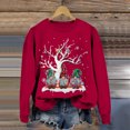 thumbnail image 4 of Wxolcjlv Womens Christmas Print Sweatshirt Crew Neck Cut Winter Streetwear Sweatshirts, 4 of 6
